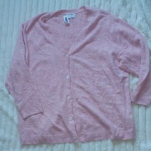 Pink Wool Like Pink Button Down Cartigan